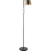 Metric Floor Lamp in Black & Antique Brass